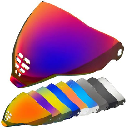 YMTSGEA Airflite Helmet Visor Replacement for IC-06. Helmet Shield Compatible with Airflite IC-06 (Revo Rose Red) - color: Revo Rose Red