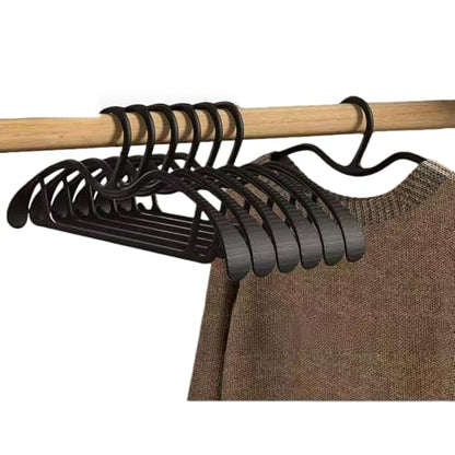 10Pack Coat Hanger Wide Shoulder Hangers Black