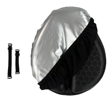 Motorcycle Seat Cushion, 100% Gel 3D-Honeycomb Rider Cushion for Motorcycle, Universal Non-Slip Grip Ergonomic Motor Seat Pad, TPE Shock Absorption Breathable for Long Rides (Black)
