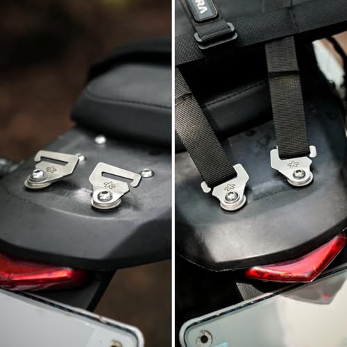 ViaTerra Quick Release Motorcycle Strap Hooks | Heavy Gauge Stainless Steel Mounting Brackets, Universal Fit, Set of 2 (M10) - size: M10