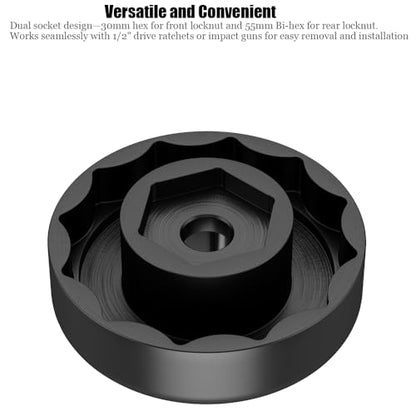 Moker Front Rear Wheel Axle Nut Socket Tool (30mm + 55mm) for Ducati Motorcycle,with Chain Adjuster Eccentric Spanner Wrench Tool