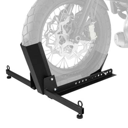 Motorcycle Front Tire Chock, Adjustable Motorcycle Wheel Chock, 1500 lbs Heavy Duty Wheel Stand for 15"-30" Wheels, Motorbike Front Chock High-Grade Steel Trailer Stand(Black) - size: 1500lbs for 15"-30" Wheels
