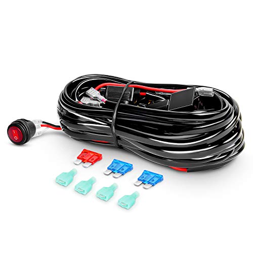 Nilight - ZH010 2PCS 4 Inch 18W Flood LED Fog Lights Off Road Driving Lights With Wiring Harness, 2 Years Warranty - color: Led Pods+Wiring Harness