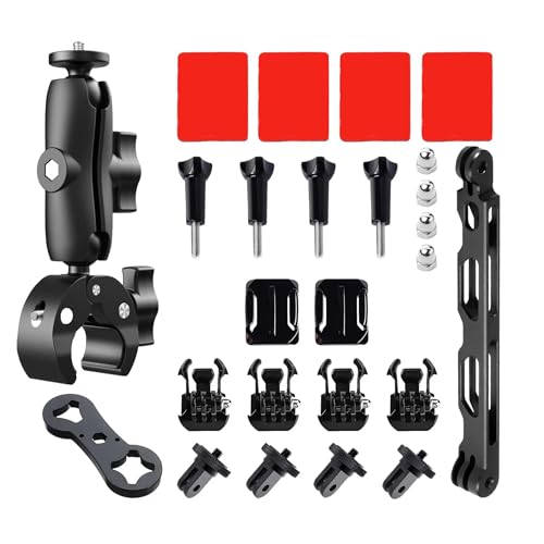 Reflex Camera 23 in 1 Motorcycle Action Camera Accessories Kit Compatible with GoPro Hero 13 and Hero 9-12, DJI Osmo Action 2, 3, 4, Pro 5, Insta360 Ace Pro/Ace Pro 2 Akaso and Other Sports Cameras - size: 23-in-1-Kit