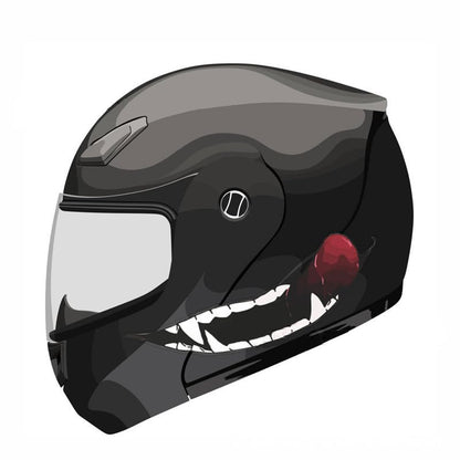 Motorcycle Helmet Decal Reflective Funny Helmet Stickers (8'' Tongue) - color: 8'' Tongue