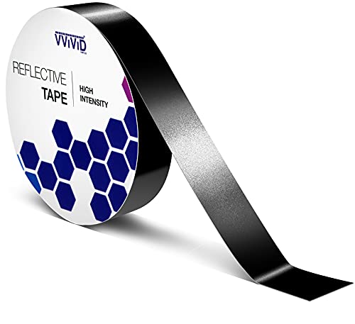 VViViD Black Reflective Air-Release Adhesive Vinyl Tape Roll (1" x 15ft) - size: 1" x 15ft