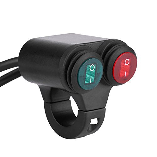 Motorcycle ON/Off Switch, 22mm Universal Motorcycle Handlebar Headlight Brake Fog Lights Horn Dual Control Button Switch (Model D) - size: Model D