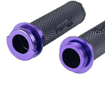 Advanblack AXION Performance Grips, Electronic Throttle Control Grips Compatible with Harley Touring Road Glide Street Glide, Softail - color: Purple