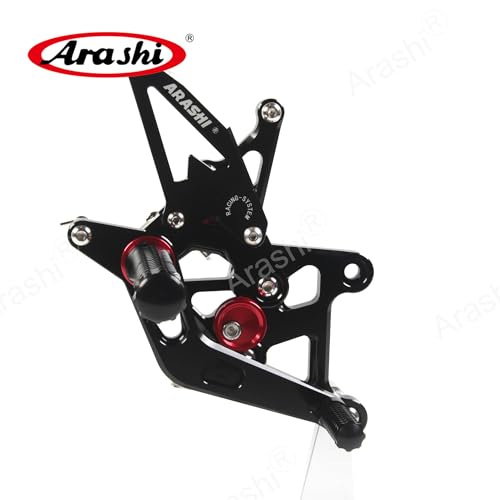 Arashi Version 2.0 Adjustable Rearsets for Honda CB300F CBR300R 2015-2023 ABS include, Black - color: Black, size: CB300F CBR300R 2015-2023 ABS include