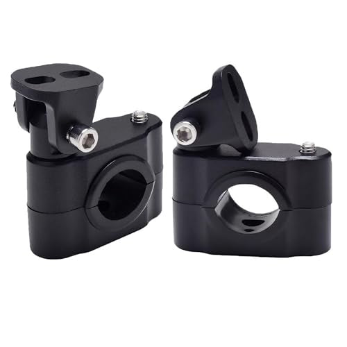 Motorcycle Spotlight Bracket, Adjustable Light Bar Mounting Holder for Driving Fog Lights, Tube Clamp Mounting Bracket Fit 0.7"-1.25" ATV UTV Roll Bar (2 Pcs)