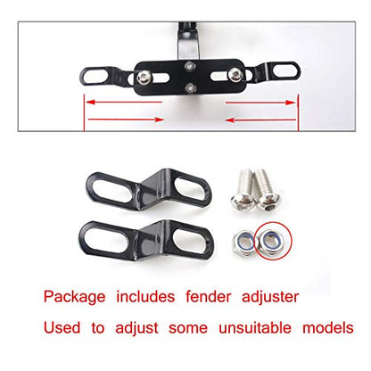 MDPROMCP Universal Motorcycle Fender Eliminator With LED Light CNC Aluminum License Plate Bracket (Red) - size: Red