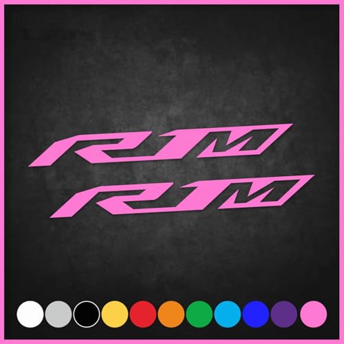 Motorcycle Reflective Fairing Stickers - 2 Piece,Pink | Waterproof Vinyl Decals Kit for Helmets ,Compatible with Yamaha YZF R1 R1M - color: Pink
