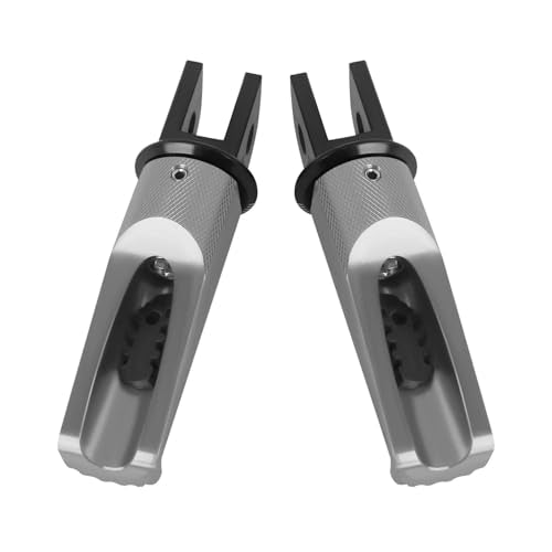 Motorcycle Footpegs Front Passenger Foot Pegs Replacement for BKING DL250 SV650 GSR600 GSR750 GSXR1000 GSXR600 GSXS1000/GT V Strom DL650 DL1000 DL650XT DL1000XT Foot Rests Pedal (titanium) - color: titanium