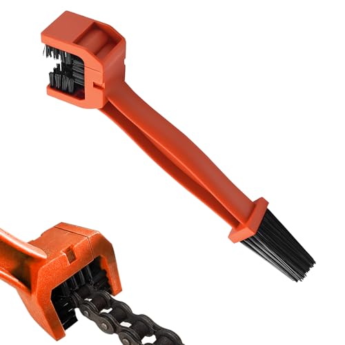 1 PCS Bike or Motorcycle Chain Washer, Motorcycle Chain Cleaning Kit, Motorbike Gear Dirt Stain Cleaning Brush, Bicycle Washer Cleaner Brush Tool for Bicycle Mountain Bike (Orange, 1PCS) - color: Orange, size: 1PCS