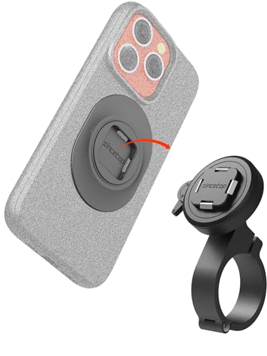 sincetop Bike/Motorcycle Phone Mount - Series Q [ Quad ] - Bicycle Handlebar Aluminum Cell Phone Holder - Quick Lock & Release - Compatible with Moto/Mountain/Road/Electric Bikes, and Scooters - size: SE - Standard, style: [SE] Handlebar Mount - Series Q