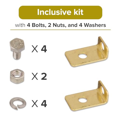 AlveyTech L Terminal Adapter Kit for Mobility Scooter & Power Chair Batteries (Screw Terminal to Post/Flag Terminal)
