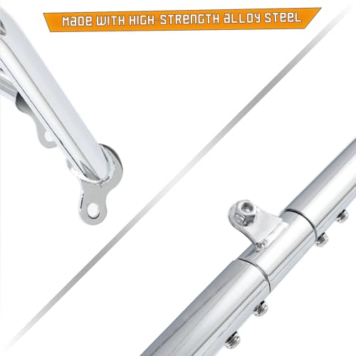 Kinglemc Crash Bar Engine Guard Highway Freeway Bar for Harley Touring Road King Street Glide Electra CVO, Trike Models 09-23 (Chrome-Updated) - color: Chrome-Updated