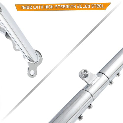 Kinglemc Crash Bar Engine Guard Highway Freeway Bar for Harley Touring Road King Street Glide Electra CVO, Trike Models 09-23 (Chrome-Updated) - color: Chrome-Updated