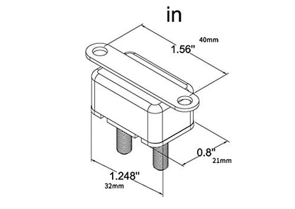 ZOOKOTO 2pcs 12-24V 40 Amp ATV Resettable Circuit Breaker Fuse Holder 40A - color: 2Pcs, size: 40A