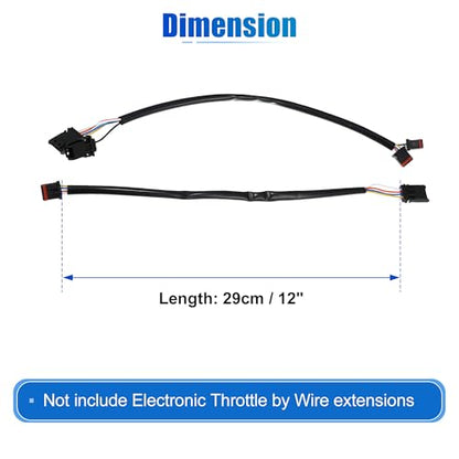 X AUTOHAUX 12 Inch Handlebar CAN Bus Circuit Wire Extension Harness for Harley Davidson Softail Dynas Electra Glide Road Glide Sportster Handlebar Wire Extension Switch Wiring Harness - size: 12in