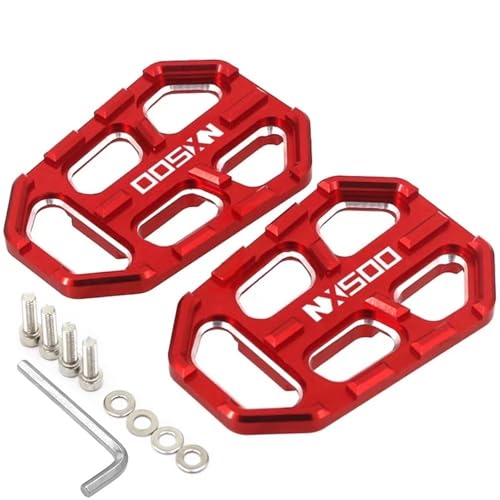 Motorcycle Foot Pegs Front Footpegs Footrests Pedal Enlarger Brake Extension for Honda NX500 2023 2024 2025(Foot Pedals Red) - color: Foot pedals Red