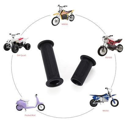KAMIER Handlebar Grips for Razor MX350 MX400 MX650 MX500 SX500 Mcgrath Dirt Bike E325 E300 E200 E100 Pocket Mod Electric Scooter Dirt Quad 4 Wheeler RSF650 Off Road Motocross Mini Pocket Bike Parts - color: black