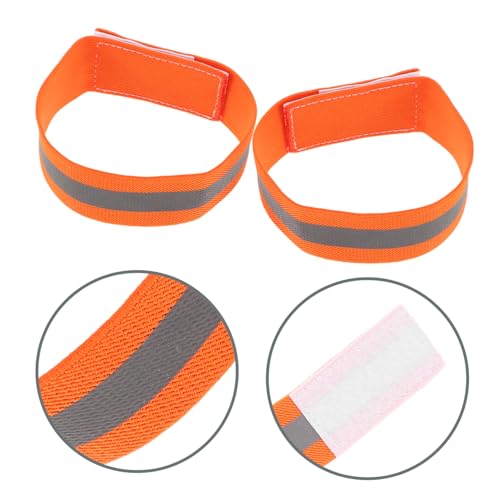 Kisangel 4pcs High Visibility Reflective Bands Adjustable Elastic Leg and Arm Straps for Night Cycling Mountain Biking and Outdoor Sports Safety Enhanced Body Visibility Gear