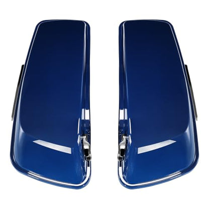 HR3 Bright Billiard Blue Hard Saddlebags Compatible with 2023 Road King Special FLHRXS Fit for 2014-2023 Harley Touring Road King Road Glide Street Glide Electra Glide - color: Bright Billiard Blue