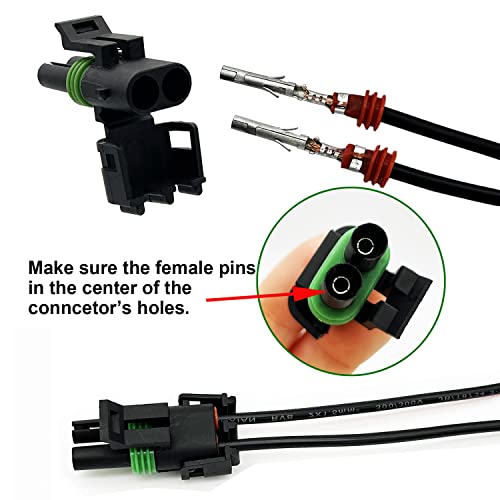 10 Kits 2 Pin Connector Weather Pack Connectors Kit Waterproof Automotive Electrical Connectors 2 Wire Connectors 18-14 AWG - size: 2pin/10kit/18-14AWG
