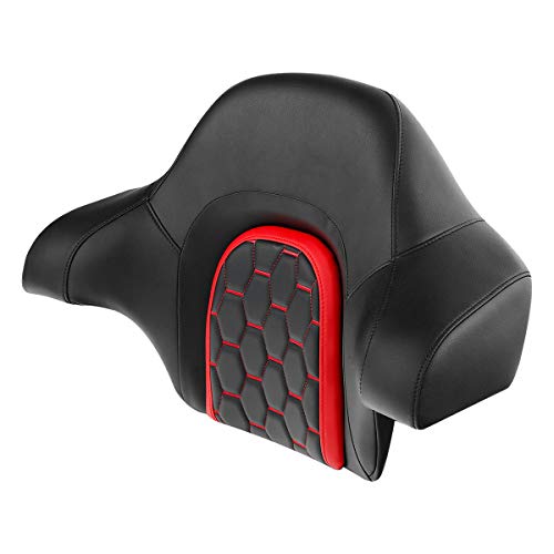 C.C. RIDER Wrap Around King Tour Trunk Backrest fit for Harley Touring Road King Street Glide Road Glide Electra Glide 2014-2024 - color: Passenger Backrest 23#Black+Red