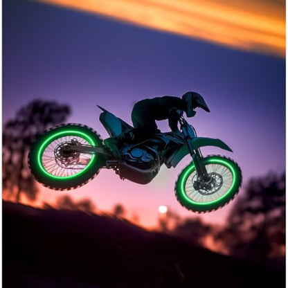 customTAYLOR33 (All Vehicles Green High Intensity Grade Reflective Copyrighted Safety Rim Tapes (Must Select Your Rim Size), 12"/13" (Combination Rim Size) - size: 12"/13" (Combination Rim Size)