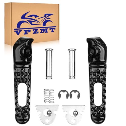 Rear Foot Pegs Footrests Pedal for Honda 2003-2023 CBR 600RR, 2004-2016 CBR1000RR (Rear-Black) - color: Rear-Black