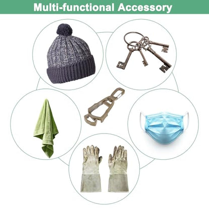 M METERXITY 3-Pack Gloves Clip for Work Glove Holders, Anti-Lost Safety Gloves Grabber Clips Keeper for Construction/Work/Accessories/Backpack/Helmet [Khaki]