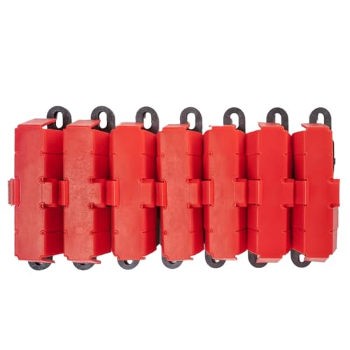 GLOSO Mega Fuse Holder with Cover M8 Stud 400 Amp Rating 7 Pack DMM - color: 7 Red Fuse Holder, size: Fuse Holder