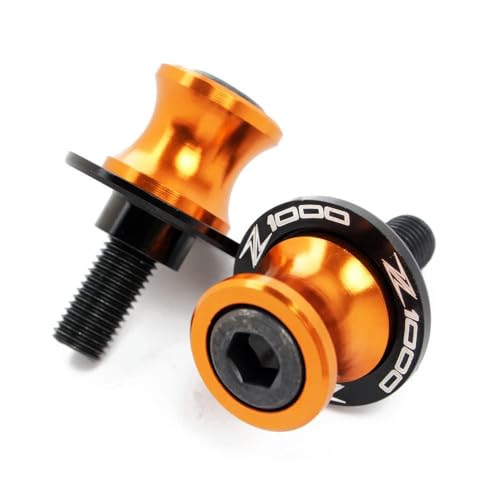 Motorcycle Accessories for Z1000 2003-2013 2012 2011 2010 CNC 10MM Swingarm Spools Slider Stand Screws-Orange - color: Orange
