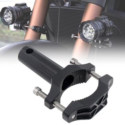 Windance Front Fork Lamp Mount Pole Brackets,Headlight Fog Light Crash Bar Mounting Holder,Extension Tube Clamp for Motorcycle Motorbike Dirt Bike (20-55mm)