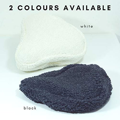 Vincita Imitation Sheepskin Bicycle Seat Cover & Gel Padding - for Wide Seat Spin Bike, Cruiser Exerciser - Imitation Wool/Fleece/Fur Cushion Cover & Removable Gel Insert - size: Extra Large
