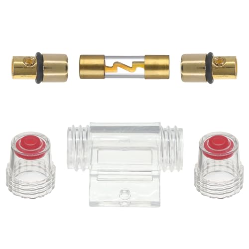 VEXUNGA 4-8 Gauge AWG Inline 40 Amp Fuse Holder with 40A AGU Fuses for Car Audio Alarm Amplifier Subwoofer in-line Fuse Holders (40Amp) - size: 40A