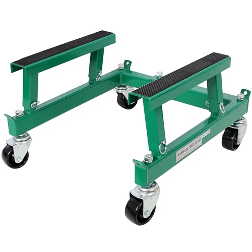 Motorcycle Engine Cradle Dolly 1500lbs, Engine Stand with 4×360° Swivel Wheels Heavy Duty Racks for Motorcycle Maintenance, Engine Stand (Green) - color: Green