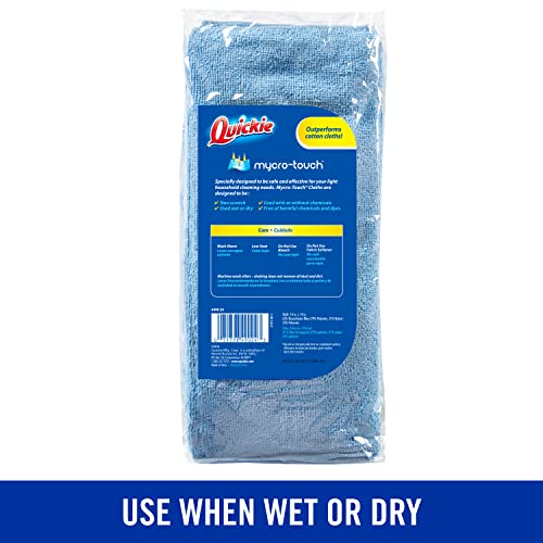 Quickie Microfiber Cleaning Cloth 14 x 14 Inches Blue Pack of 288 Washable and Reusable Ideal for Multi-Surface Indoor/Outdoor Dusting and Polishing - size: 14inch x 14inch (Pack of 12), style: 24 Pack