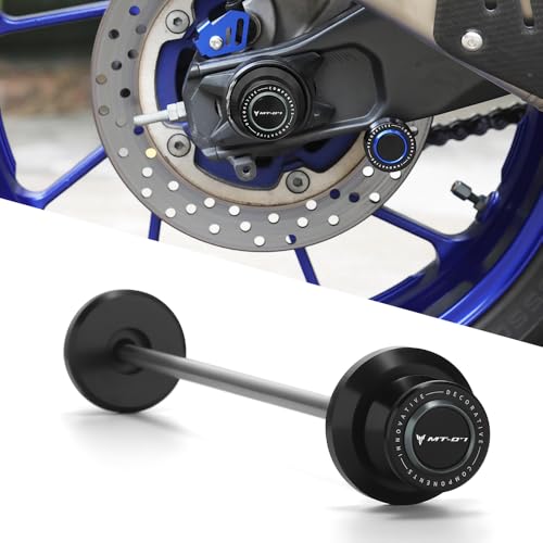 Motorcycle Rear Wheel Axle Fork Slider Crash Protector Swingarm Spool Stand Compatible With YAMAHA MT-07 2014-2023 2024 2025 | MT 07 MT07 Accessories (gray) - color: gray