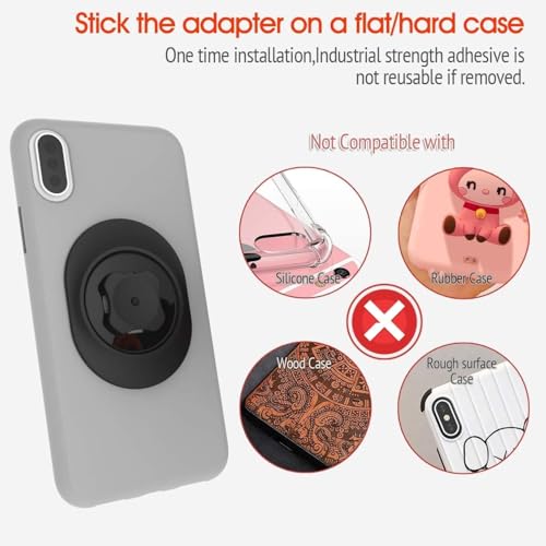 Universal Phone Mount Adapter – Ultra-Strong 3M Adhesion Durable Nylon, – Strong, Secure Hold,Secure Locking for Bike Phone Mount (1st & 2nd Gen)