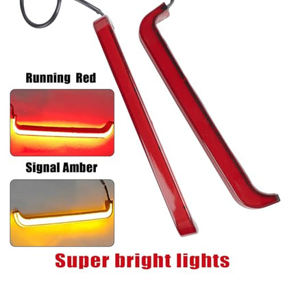 Motorcycle Tracer Saddlebag Turn Signals LED Light, Brake Light with Amber Flow Light for Harley CVO Street Glide Road Glide FLTRXSE 2024-2025 FLHX, ABS Plastic, Red