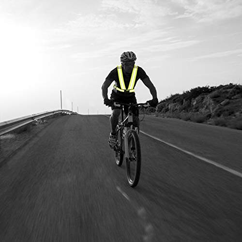 AYKRM 9 color High Visibility Reflective Vest Running Gear High Vis Adjustable Safety Vest - color: Black