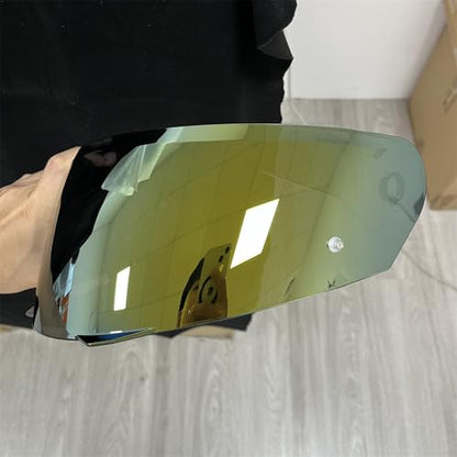 HJ-33 Helmet Visor For i90.Replacement Motorcycle Helmet Shield Compatible with HJC i90 (Gold) - color: Gold