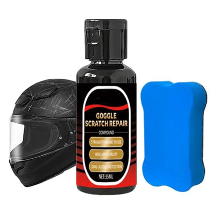 Motorcycle Scratch Remover,35ML Motorcycle Scratch Repair Paste with Sponge,Professional Motorcycles Paint Scrathes Repair for Helmet Goggles Visor Swirl Mark Removal with High Gloss Polishing Formula