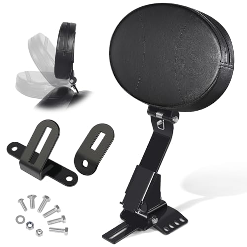 Amazicha Driver Rider Backrest, Detachable Driver Backrest, Adjustable Plug-in Rider Backrest Fit for Harley Davidson Touring Road Glide Street Glide Electra Glide Road King 1997-2024, Gloss Black
