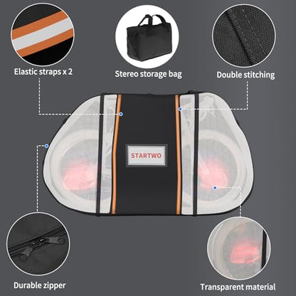 STARTWO Bike Cover for Transport On Rack, Bicycle Cover Outdoor Storage Waterproof for Transport 3 Bikes on Car Rear, with Two Elastic Straps and License Plate Window, Visible Tail Lights - size: XXXL(3 bike)