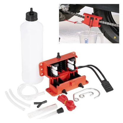 Motorcycle Chain Cleaning Machine Kit Brush Gear Cleaner Tool Motorbike Chains Lube Device Lubricating Accessory(Blue) - color: Blue