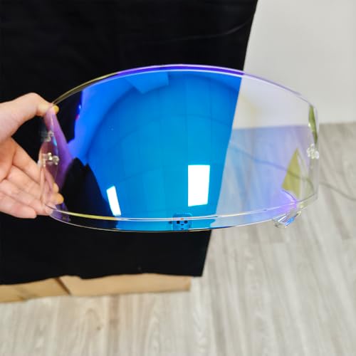 Neotec 2 Helmet Visor Replacement.CNS-3 Motorcycle Helmet Shield UV Protection Compatible with Neotec 2 (Revo Clear Blue) - color: Revo Clear Blue